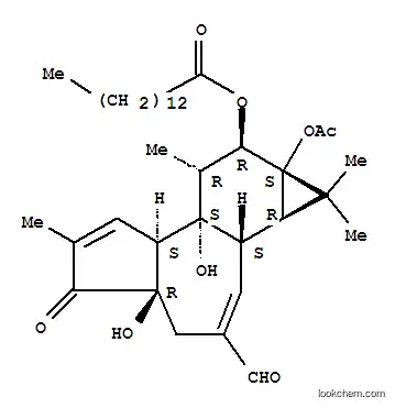 Molecular Structure of 30358-69-1 (PHORBOL, 20-OXO-20-DEOXY 12-MYRISTATE 13-ACETATE, 4BETA)