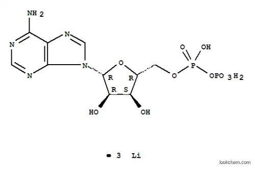 Molecular Structure of 31008-64-7 (Adenosine-5'-diphosphate trilithium salt)