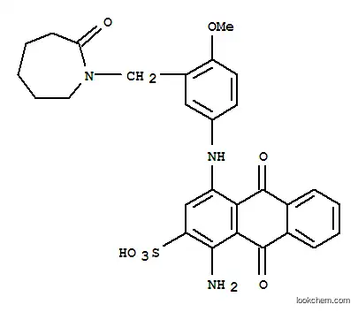 Molecular Structure of 31949-65-2 (1-amino-4-[[3-[(hexahydro-2-oxo-1H-azepin-1-yl)methyl]-4-methoxyphenyl]amino]-9,10-dihydro-9,10-dioxoanthracene-2-sulphonic acid)