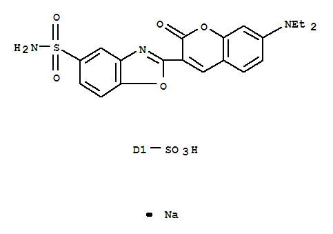 Benzoxazolesulfonicacid, 5-(aminosulfonyl)-2-[7-(diethylamino)-2-oxo-2H-1-benzopyran-3-yl]-,sodium salt (1:1)