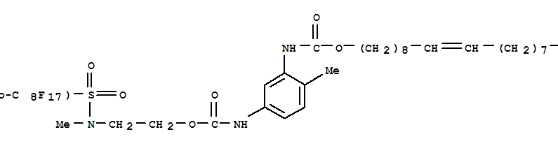 Carbamic acid,[5-[[[2-[[(heptadecafluoroisooctyl)sulfonyl]methylamino]ethoxy]carbonyl]amino]-2-methylphenyl]-,9-octadecenyl ester (9CI)