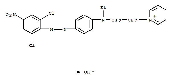 93919-20-1,1-[2-[[4-[(2,6-dichloro-4-nitrophenyl)azo]phenyl]ethylamino]ethyl]pyridinium hydroxide,Pyridinium,1-[2-[[4-[(2,6-dichloro-4-nitrophenyl)azo]phenyl]ethylamino]ethyl]-, hydroxide(9CI)