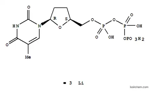 Molecular Structure of 93939-78-7 (3'-DEOXYTHYMIDINE 5'-TRIPHOSPHATE TRILITHIUM SALT*)