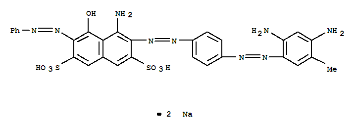 2,7-Naphthalenedisulfonicacid,4-amino-3-[2-[4-[2-(2,4-diamino-5-methylphenyl)diazenyl]phenyl]diazenyl]-5-hydroxy-6-(2-phenyldiazenyl)-,sodium salt (1:2)