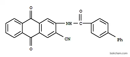 Molecular Structure of 93940-14-8 (N-(3-cyano-9,10-dihydro-9,10-dioxo-2-anthryl)[1,1'-biphenyl]-4-carboxamide)