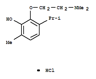 Phenol,2-[2-(dimethylamino)ethoxy]-6-methyl-3-(1-methylethyl)-, hydrochloride (1:1)
