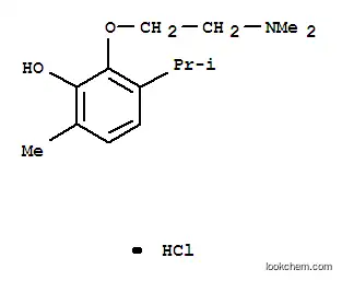 Molecular Structure of 93940-18-2 (6-[2-(dimethylamino)ethoxy]-5-isopropyl-o-cresol hydrochloride)