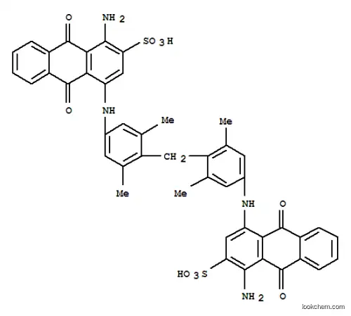 Molecular Structure of 93940-49-9 (4,4'-[methylenebis[(3,5-dimethyl-4,1-phenylene)imino]]bis[1-amino-9,10-dihydro-9,10-dioxoanthracene-2-sulphonic acid])