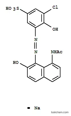 Molecular Structure of 93940-51-3 (sodium 3-[(8-acetamido-2-hydroxy-1-naphthyl)azo]-5-chloro-4-hydroxybenzenesulphonate)