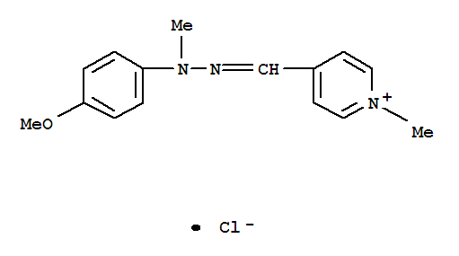 Pyridinium,4-[[2-(4-methoxyphenyl)-2-methylhydrazinylidene]methyl]-1-methyl-, chloride(1:1)