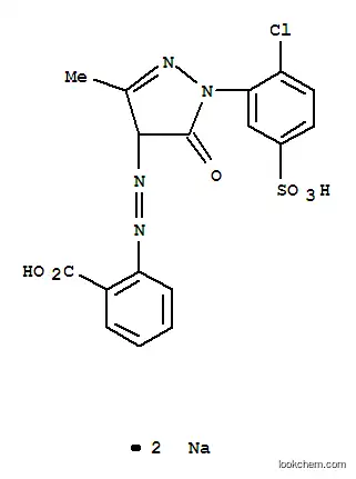 Molecular Structure of 93940-71-7 (disodium 2-[[1-(2-chloro-5-sulphonatophenyl)-4,5-dihydro-3-methyl-5-oxo-1H-pyrazol-4-yl]azo]benzoate)