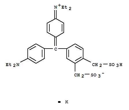 Ethanaminium,N-[4-[[3,4-bis(sulfomethyl)phenyl][4-(diethylamino)phenyl]methylene]-2,5-cyclohexadien-1-ylidene]-N-ethyl-,inner salt, potassium salt (1:1)(93942-43-9)
