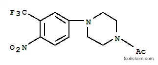 Molecular Structure of 940860-26-4 (1-[4-[4-Nitro-3-(trifluoromethyl)phenyl]-1-piperazinyl]ethanone)