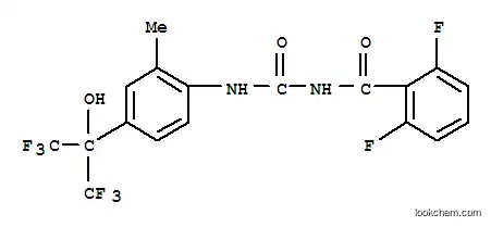 Molecular Structure of 94157-91-2 (2,6-difluoro-N-[[[2-methyl-4-[2,2,2-trifluoro-1-hydroxy-1-(trifluoromethyl)ethyl]phenyl]amino]carbonyl]benzamide)
