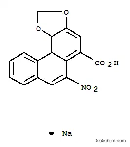 Molecular Structure of 94213-68-0 (sodium 6-nitrophenanthro[3,4-d]-1,3-dioxole-5-carboxylate)