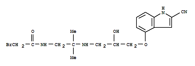 N-(bromoacetylamino)cyanopindolol
