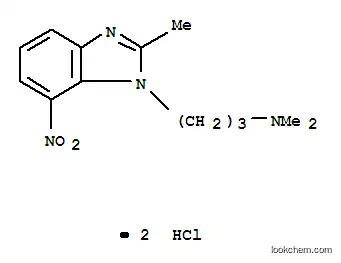 Molecular Structure of 960-77-0 (N,N-dimethyl-3-(2-methyl-7-nitro-1H-benzimidazol-1-yl)propan-1-amine)