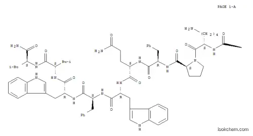 Molecular Structure of 96736-12-8 (D-ARG-PRO-LYS-PRO-D-PHE-GLN-D-TRP-PHE-D-TRP-LEU-LEU-NH2)