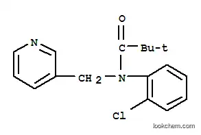 Molecular Structure of 97247-67-1 (N-(2-chlorophenyl)-2,2-dimethyl-N-(pyridin-3-ylmethyl)propanamide)