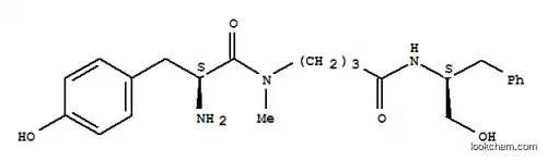 Molecular Structure of 99803-32-4 (4-[[(2S)-2-amino-3-(4-hydroxyphenyl)propanoyl]-methyl-amino]-N-[(2S)-1 -hydroxy-3-phenyl-propan-2-yl]butanamide)