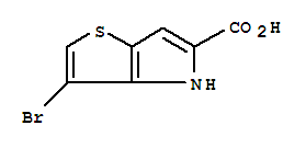 Molecular Structure of 332099-36-2 (4H-Thieno[3,2-b]pyrrole-5-carboxylicacid, 3-bromo-)