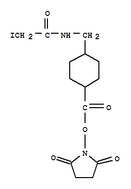 Molecular Structure of 343803-27-0 (Cyclohexanecarboxylicacid, 4-[[(2-iodoacetyl)amino]methyl]-, 2,5-dioxo-1-pyrrolidinyl ester)