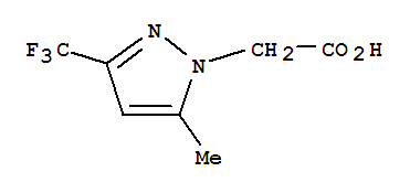 Molecular Structure of 345637-71-0 (1H-Pyrazole-1-aceticacid, 5-methyl-3-(trifluoromethyl)-)