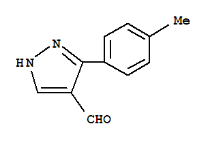 Molecular Structure of 350988-62-4 (1H-Pyrazole-4-carboxaldehyde,3-(4-methylphenyl)-)