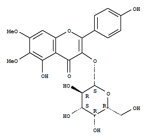 3-(beta-D-Galactopyranosyloxy)-5-hydroxy-2-(4-hydroxyphenyl)-6,7-dimethoxy-4H-1-benzopyran-4-one