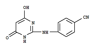 Molecular Structure of 374067-80-8 (4-[(4-hydroxy-6-oxo-1H-pyrimidin-2-yl)amino]benzonitrile)