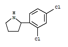 Molecular Structure of 383127-69-3 (Pyrrolidine,2-(2,4-dichlorophenyl)-)