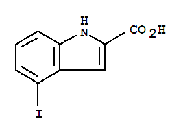Molecular Structure of 383133-26-4 (1H-Indole-2-carboxylicacid, 4-iodo-)