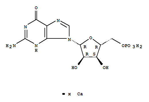 Molecular Structure of 38966-30-2 (5'-Guanylicacid, calcium salt (1:?))