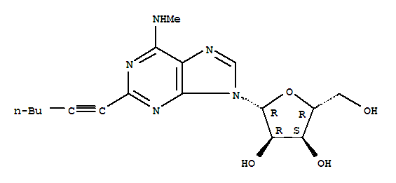 Adenosine,2-(1-hexyn-1-yl)-N-methyl-