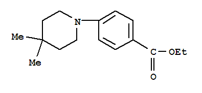 Molecular Structure of 406233-25-8 (Benzoicacid, 4-(4,4-dimethyl-1-piperidinyl)-, ethyl ester)