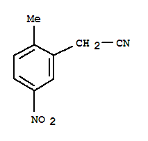 Molecular Structure of 409082-11-7 (Benzeneacetonitrile,2-methyl-5-nitro-)