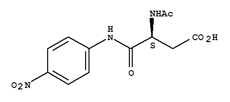Molecular Structure of 41149-01-3 (Butanoicacid, 3-(acetylamino)-4-[(4-nitrophenyl)amino]-4-oxo-, (3S)-)