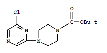 Molecular Structure of 426829-52-9 (1-Piperazinecarboxylicacid, 4-(6-chloro-2-pyrazinyl)-, 1,1-dimethylethyl ester)