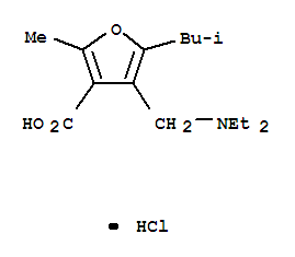 3-Furancarboxylicacid, 4-[(diethylamino)methyl]-2-methyl-5-(2-methylpropyl)-,hydrochloride (1:1)