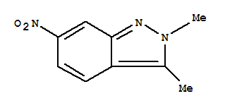 Molecular Structure of 444731-73-1 (2H-Indazole,2,3-dimethyl-6-nitro-)