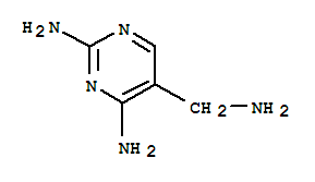 Molecular Structure of 4458-18-8 (2,4-Pyrimidinediamine,5-(aminomethyl)-)