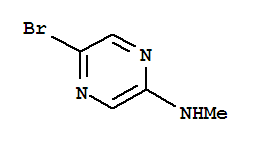Molecular Structure of 446286-92-6 (2-Pyrazinamine,5-bromo-N-methyl-)