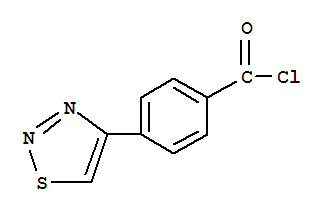 Molecular Structure of 465513-98-8 (Benzoylchloride, 4-(1,2,3-thiadiazol-4-yl)-)