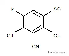 Molecular Structure of 466639-57-6 (3-acetyl-2,6-dichloro-5-fluoro-benzonitrile)