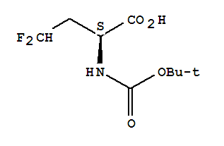 Molecular Structure of 467442-20-2 (Butanoic acid,2-[[(1,1-dimethylethoxy)carbonyl]amino]-4,4-difluoro-, (2S)-)