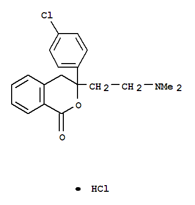 1H-2-Benzopyran-1-one,3-(4-chlorophenyl)-3-[2-(dimethylamino)ethyl]-3,4-dihydro-,hydrochloride (1:1)