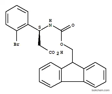 Molecular Structure of 507472-17-5 (FMOC-(S)-3-AMINO-3-(2-BROMO-PHENYL)-PROPIONIC ACID)