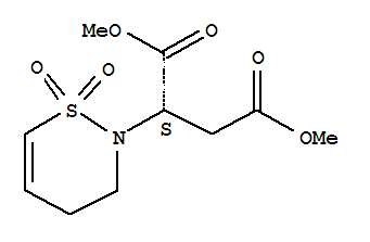 BUTANEDIOIC ACID, (3,4-DIHYDRO-1,1-DIOXIDO-2H-1,2-THIAZIN-2-YL)-, DIMETHYL ESTER, (2S)