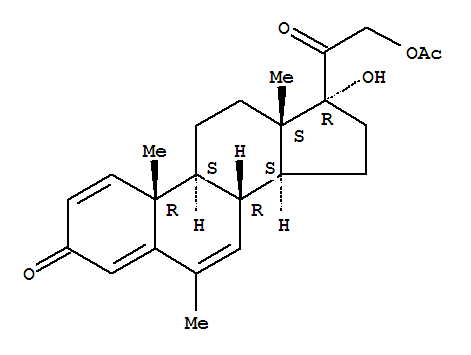 Pregna-1,4,6-triene-3,20-dione,17,21-dihydroxy-6-methyl-, 21-acetate (7CI,8CI)