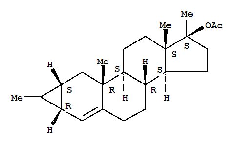 3'H-Cycloprop[2,3]androsta-2,4-dien-17-ol,2,3-dihydro-3',17-dimethyl-, acetate, (2b,3b,17b)- (9CI)
